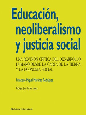 cover image of Educación, neoliberalismo y justicia social